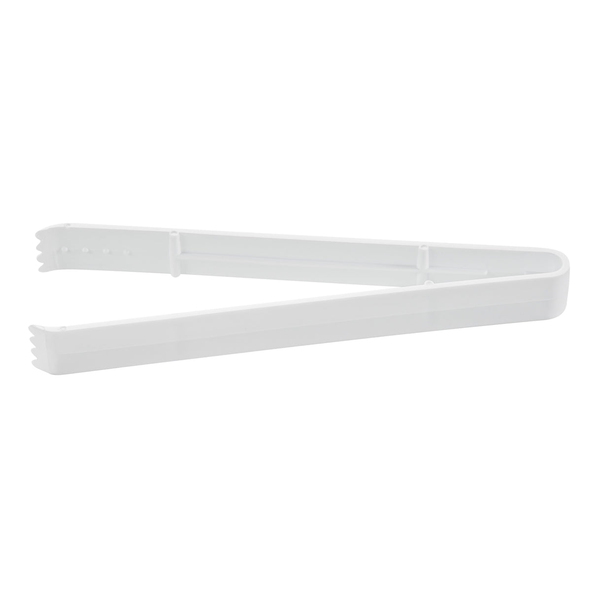 Tongs, Serrated, Cater Tek Heavy-Duty, 9 Inch, Plastic, White,10 - 10 COUNT