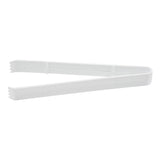 Tongs, Serrated, Cater Tek Heavy-Duty, 9 Inch, Plastic, White,10 - 10 COUNT