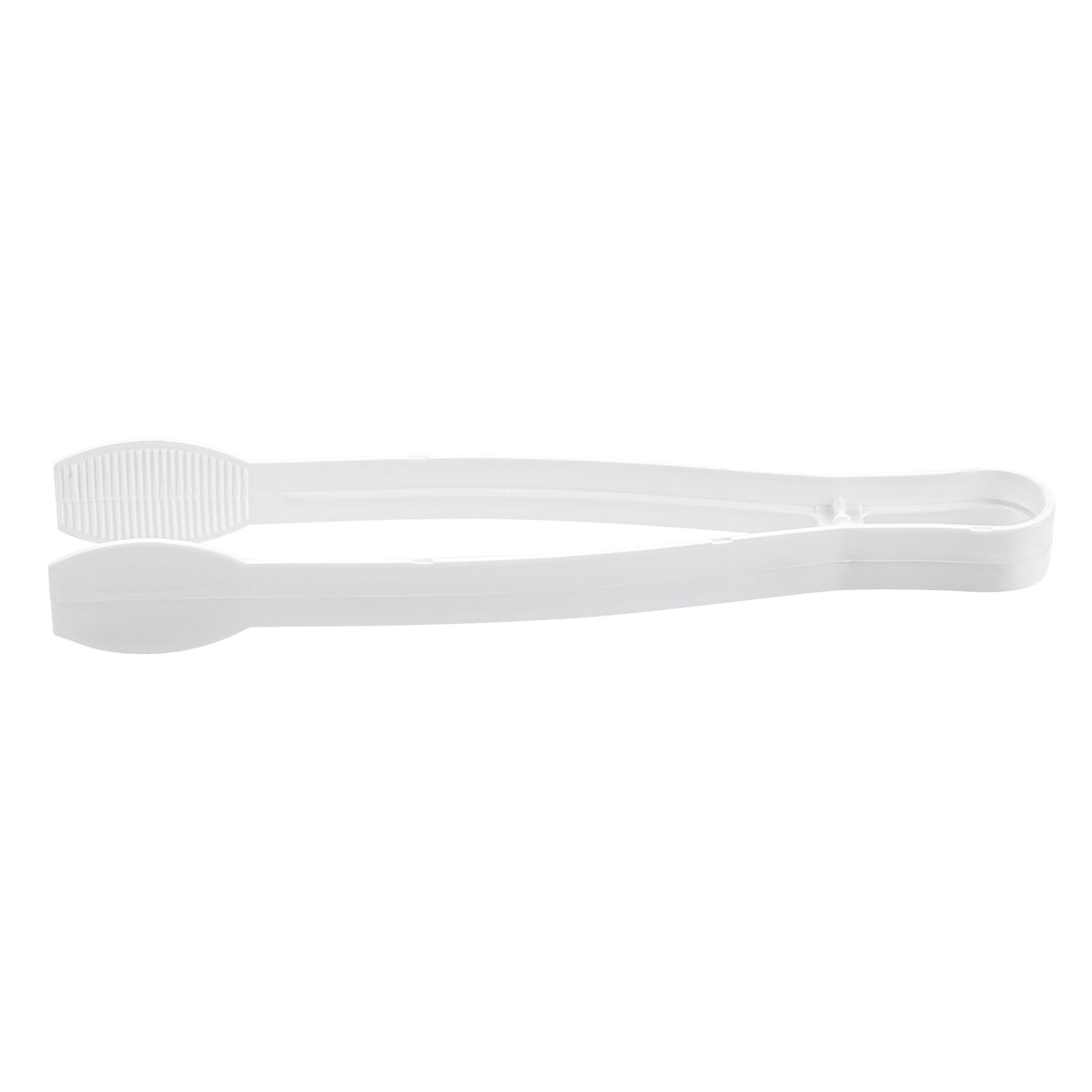 Tongs, Ridged, Cater Tek, 9 Inch, Plastic, White,10 - 10 COUNT