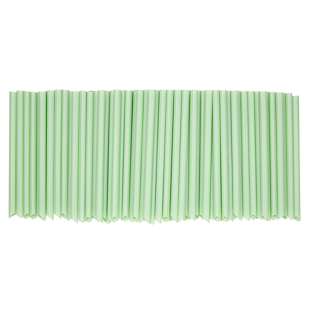 Straws, Basic Nature, Plastic, Green, Pointed, 9 Inch, Extra Wide, Unwrapped, PLA,10 - 100 COUNT
