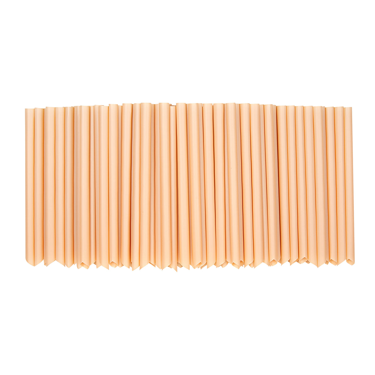 Straws, Basic Nature, Plastic, Orange, Pointed, 9 Inch, Extra Wide, Unwrapped, PLA,10 - 100 COUNT