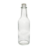Bottles, Woozy, Vetri 9 Ounce, Glass, 2.25 x 2.25 x 7.75 Inch, Black Cap,10 - 1 EACH