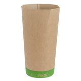 Cups, To-Go Fry, Sustain 20 Ounce, Paper, PLA Lined, Kraft, 3.25 x 5 Inch,4 - 25 COUNT