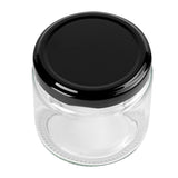 Jars, Storage, Vetri 6 Ounce, Glass, includes Black Metal Lid,10 - 10 COUNT