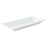 Plates, Sugarcane, 10.24 x 5.12 Inch, White, Rectangular,10 - 50 COUNT