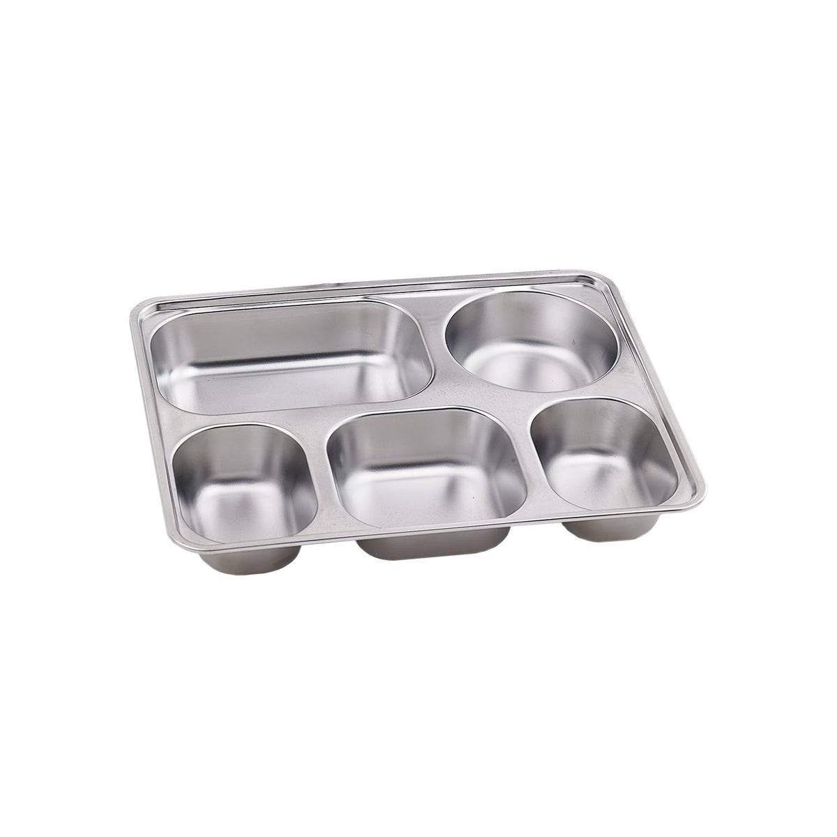Trays, 5-Compartment, Noxtray 11 x 8.66 x 1.57 Inch, Stainless Steel, with Polypropylene Lids, 1 Each,10 - 1 COUNT