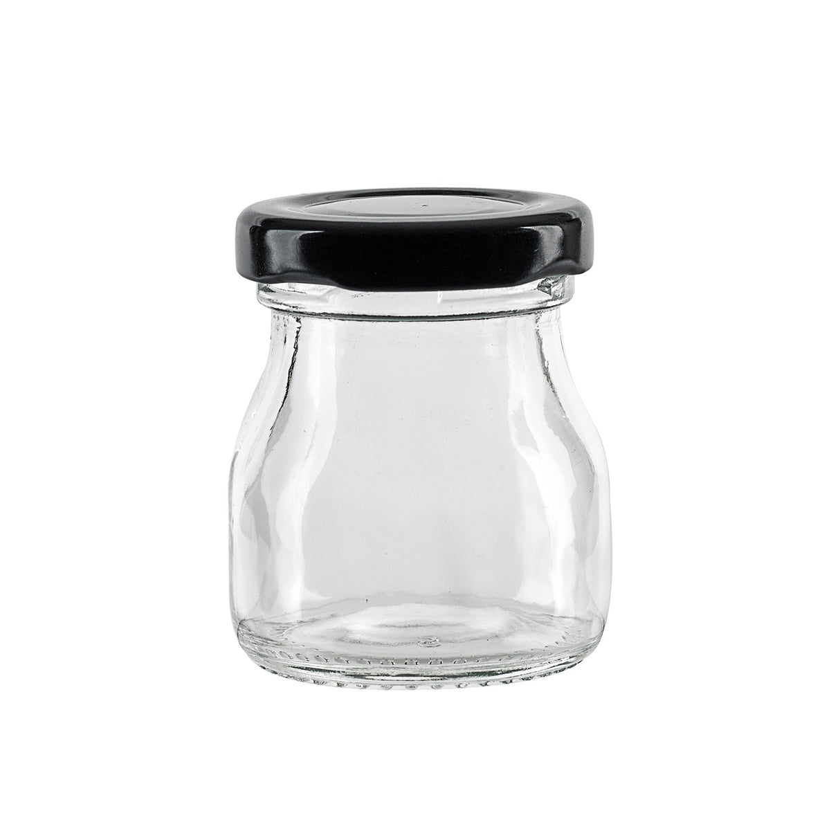 Jars, Pudding, 1.6 Ounce, Smooth, with Black Twist Cap,240 - 1 EACH