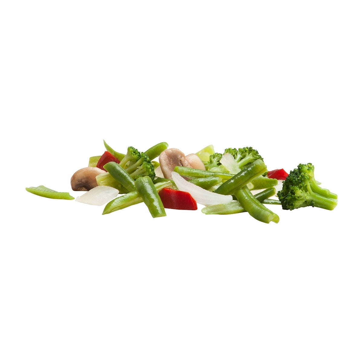 Vegetable Blend, Oriental, with Green Beans/Broccoli/Onion/Red Peppers/Mushrooms, Frozen,12 - 2 POUND