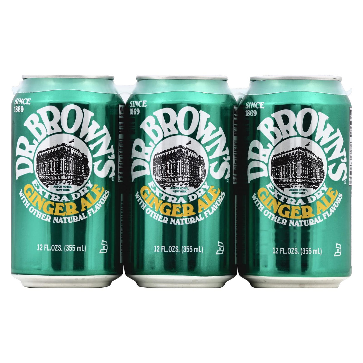 Soft Drinks, Ginger Ale, 12 Fluid Ounce,4 - 6 COUNT