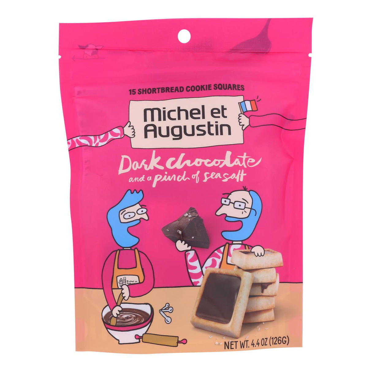 Cookies, Shortbread, Dark Chocolate & Sea Salt, Square, 0.29 Ounce,6 - 15 COUNT