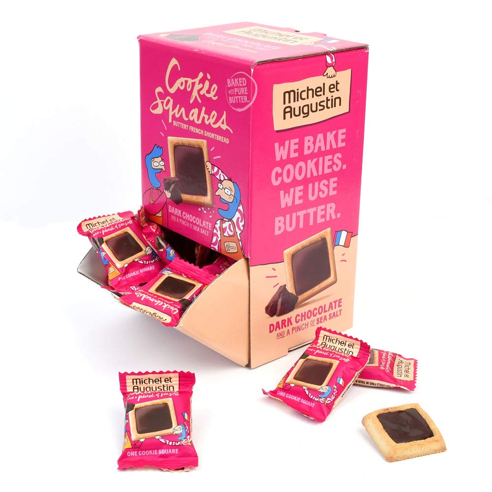 Cookies, Shortbread, Chocolate & Sea Salt, Square,40 - 0.3 OUNCE