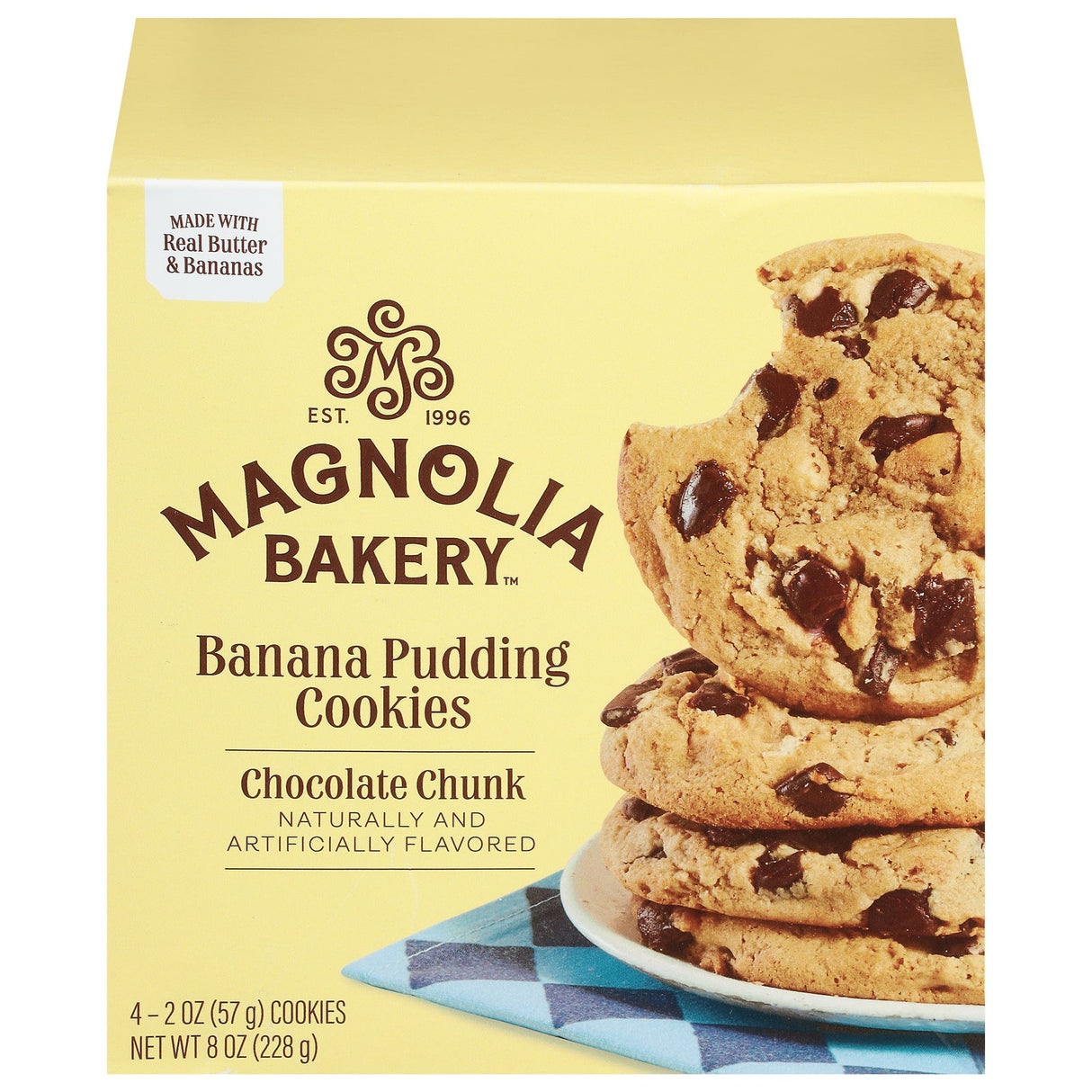 Cookies, Banana Pudding, Chocolate Chunk, 2 Ounce,8 - 4 COUNT