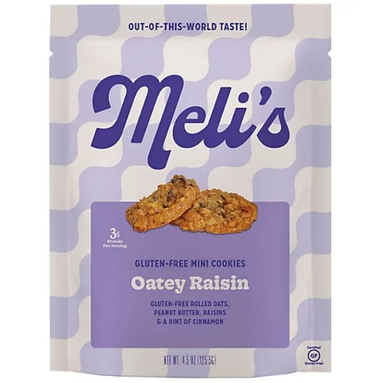 Cookies, Mini, Oatey Raisin, Shelf-Stable,6 - 4.5 OUNCE