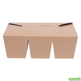 Containers, 3-Compartment Taco, Bio Tek 7.50 x 5.50 x 2 Inch, Paper, Kraft,100 - 1 EACH