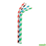 Straws, Bendable, Basic Nature, Paper, Assorted, 7.75 Inch, Unwrapped,100 - 1 EACH