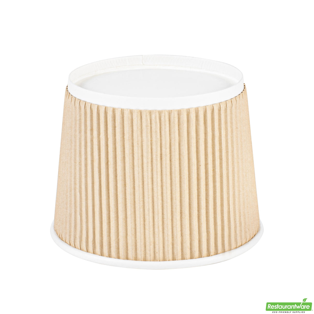 Containers, Soup, Bio Tek 18 Ounce, PE Lined Paper, Kraft, Ripple-Wall, 3.50 x 3.50 x 3.25 Inch, Round,8 - 25 COUNT