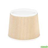 Containers, Soup, Bio Tek 18 Ounce, PE Lined Paper, Kraft, Ripple-Wall, 3.50 x 3.50 x 3.25 Inch, Round,8 - 25 COUNT
