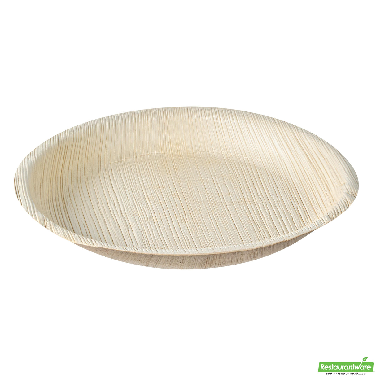 Plates, Deep, Indo 9.75 x 9.75 x 1.25 Inch, Palm Leaf, Natural, Round,4 - 25 COUNT