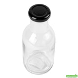 Bottles, Vetri 12 Ounce, Glass, Stout, 2.50 x 2.50 x 6.50 Inch, Red Cap,10 - 1 EACH