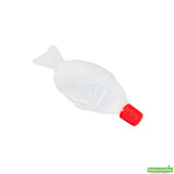 Bottle, Soy Sauce, Bento Tek 8 Milliliter, Plastic, Translucent, Fish-Shape, 3 x 0.50 x 1.25 Inch, Red Cap,10 - 100 COUNT