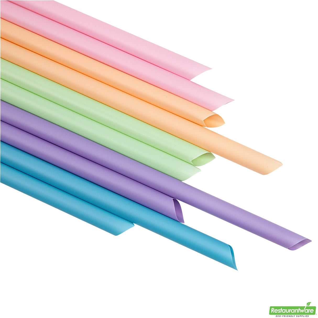 Straws, Basic Nature, Plastic, Assorted, Pointed, 9 Inch, Unwrapped, PLA,100 - 1 EACH