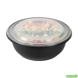 Bowls, Serving, Cater Tek 169 Ounce, Microwavable Plastic, Black, 11.75 x 11.75 x 4.50 Inch, includes Clear Lid, Round,25 - 2 PIECE