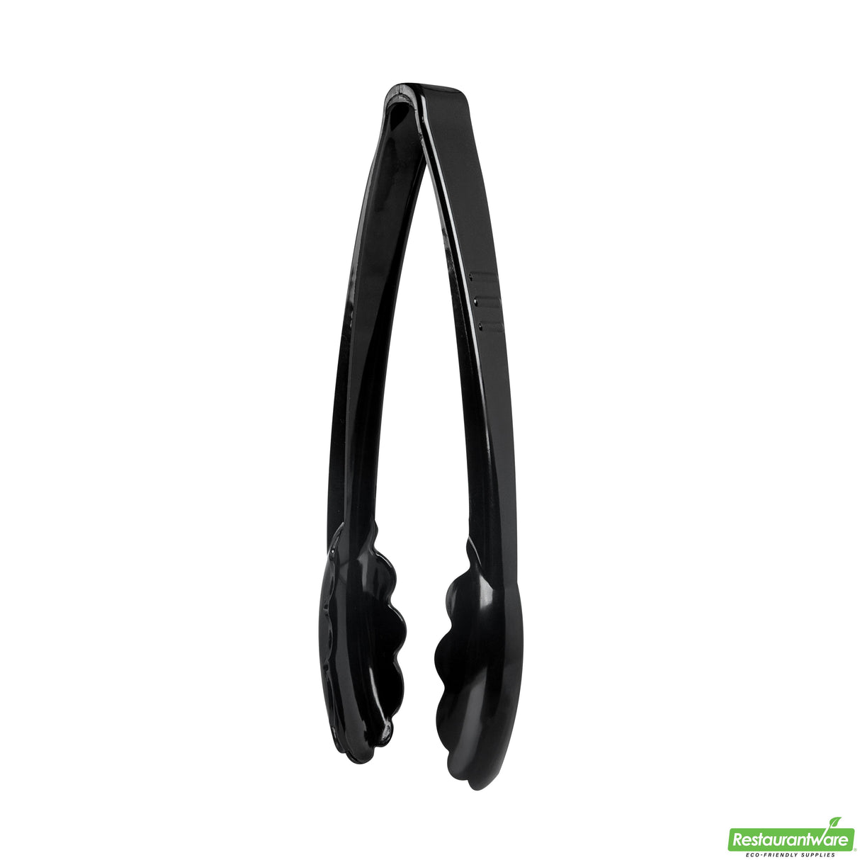 Tongs, Scalloped, Cater Tek Heavy-Duty, 9 Inch, Plastic, Black,10 - 10 COUNT