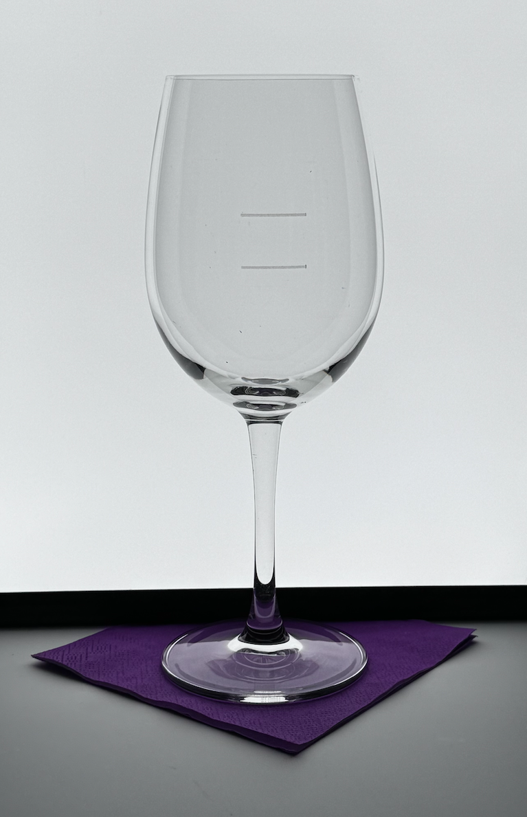 Glasses, Wine, Contour, 16 Ounce, Etched 6 & 9 Ounce Pour Line,12 - 1 EACH