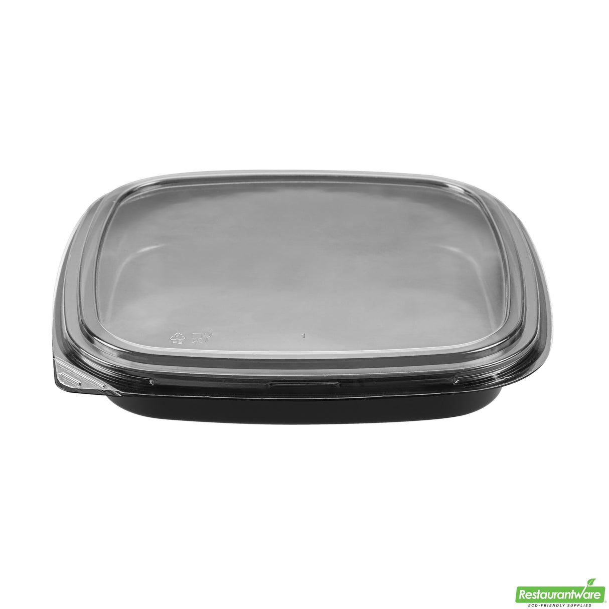Trays, Take-Out Sushi, Roku 10.75 x 10.75 x 1.75 Inch, Plastic, Black, Square, includes Clear Lid,50 - 2 PIECE