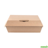 Containers, Bio Tek 8 x 8 x 3.25 Inch, Paper, Kraft, Square, Clamshell,2 - 50 COUNT