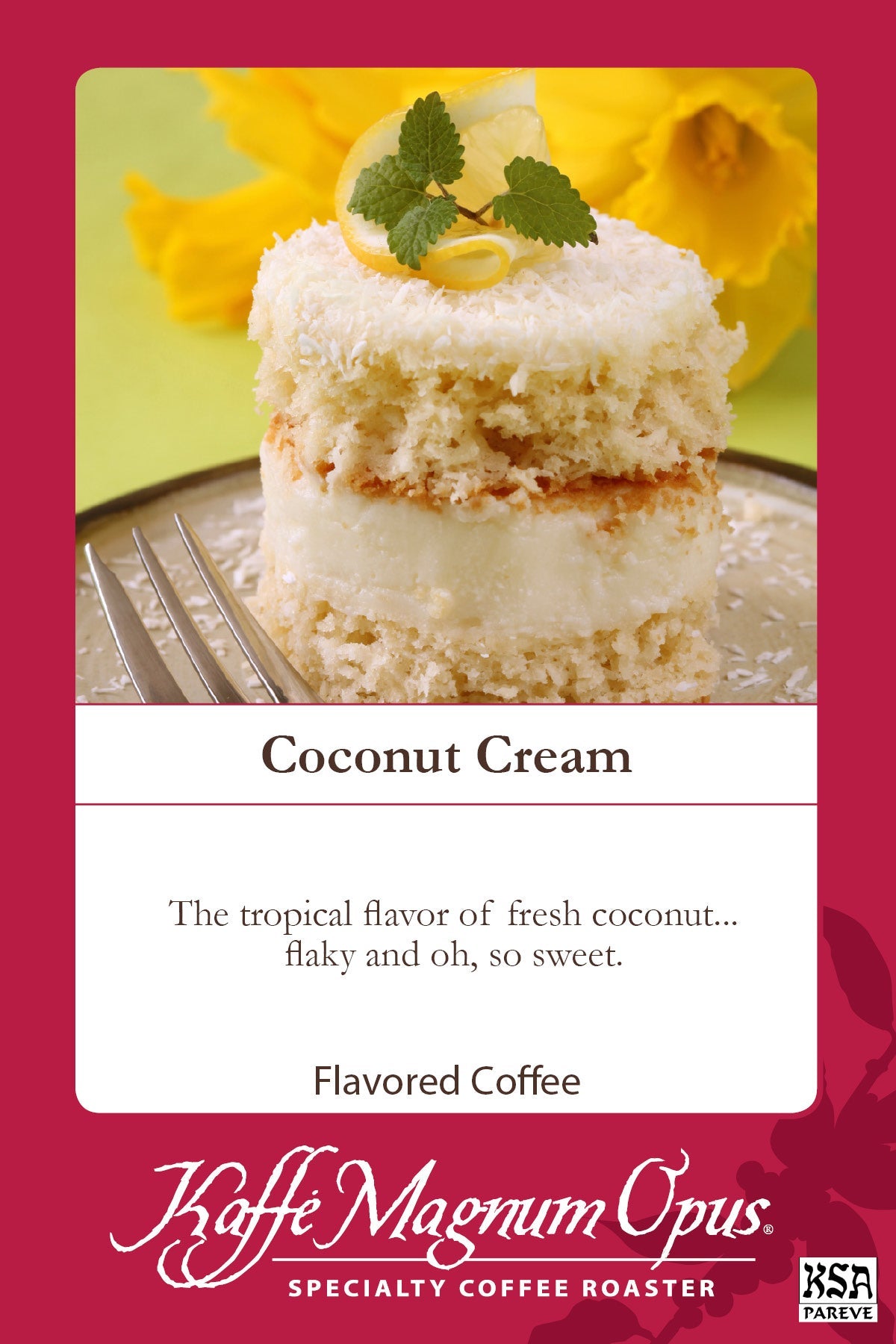 Coffee, Ground, Coconut Cream, Portion,72 - 2.5 OUNCE