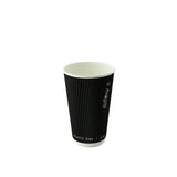 Cups, 8 Ounce, Paper, Black, Rippled-Wall,20 - 50 COUNT