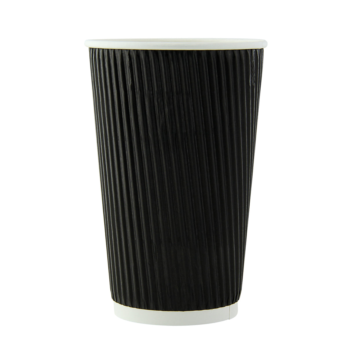 Cups, 16 Ounce, Paper, Black, Rippled-Wall,20 - 50 COUNT