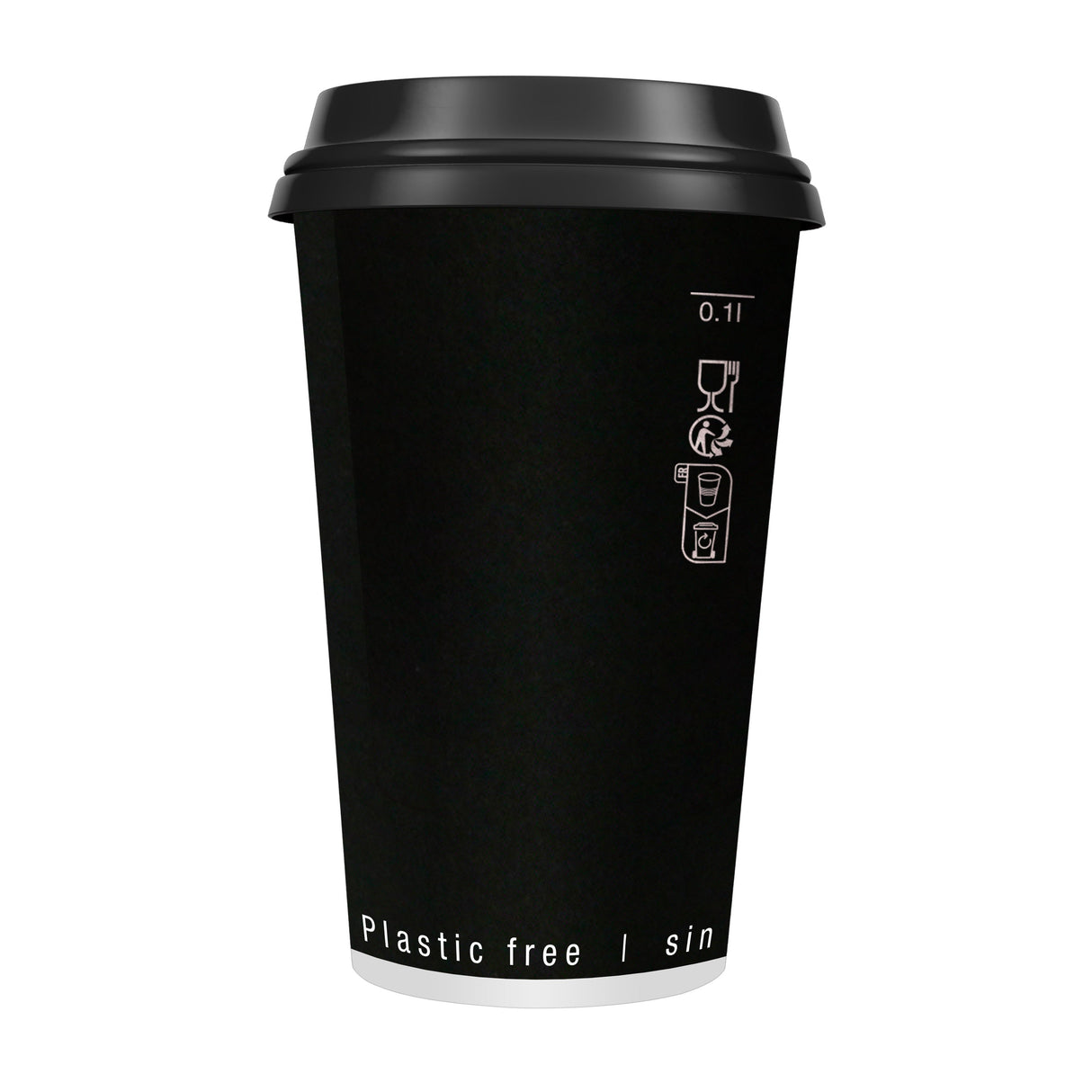 Cups, 20 Ounce, Paper, Black, Double-Wall,20 - 50 COUNT