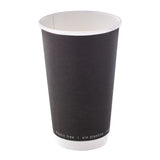 Cups, 16 Ounce, Paper, Black, Double-Wall,20 - 50 COUNT