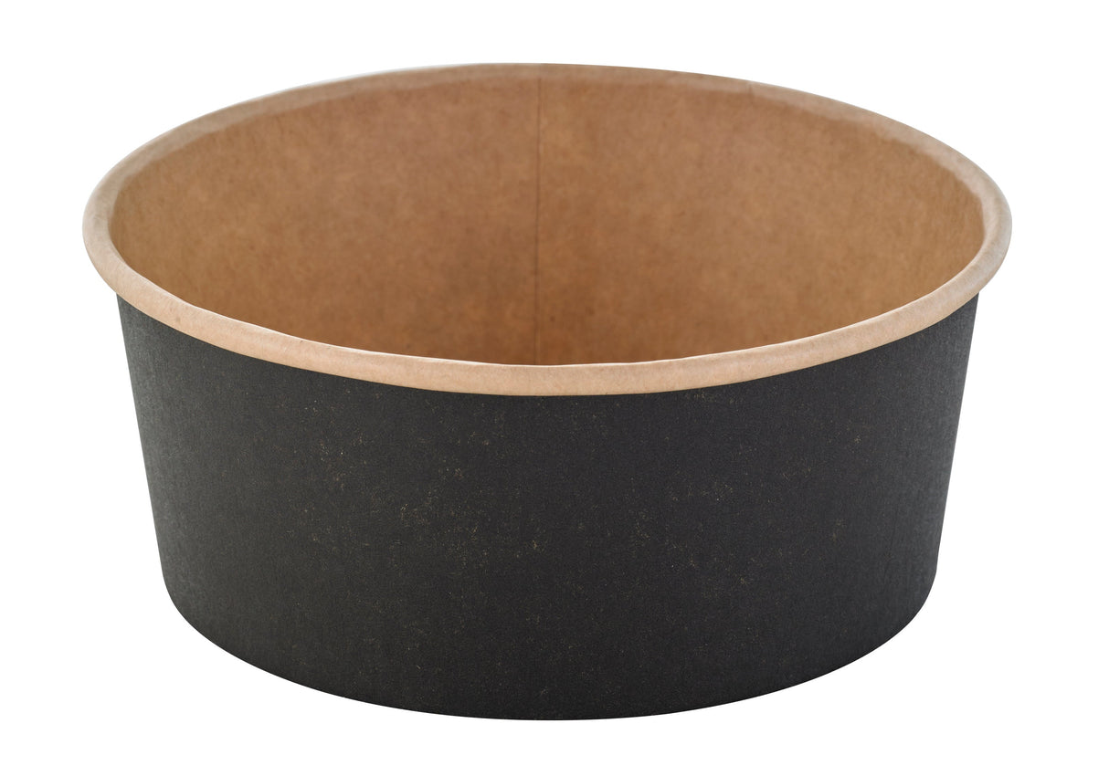 Bowls, Buckaty 25 Ounce, Paper, Black & Kraft, 5.9 x 5 x 2.36 Inch,8 - 45 COUNT