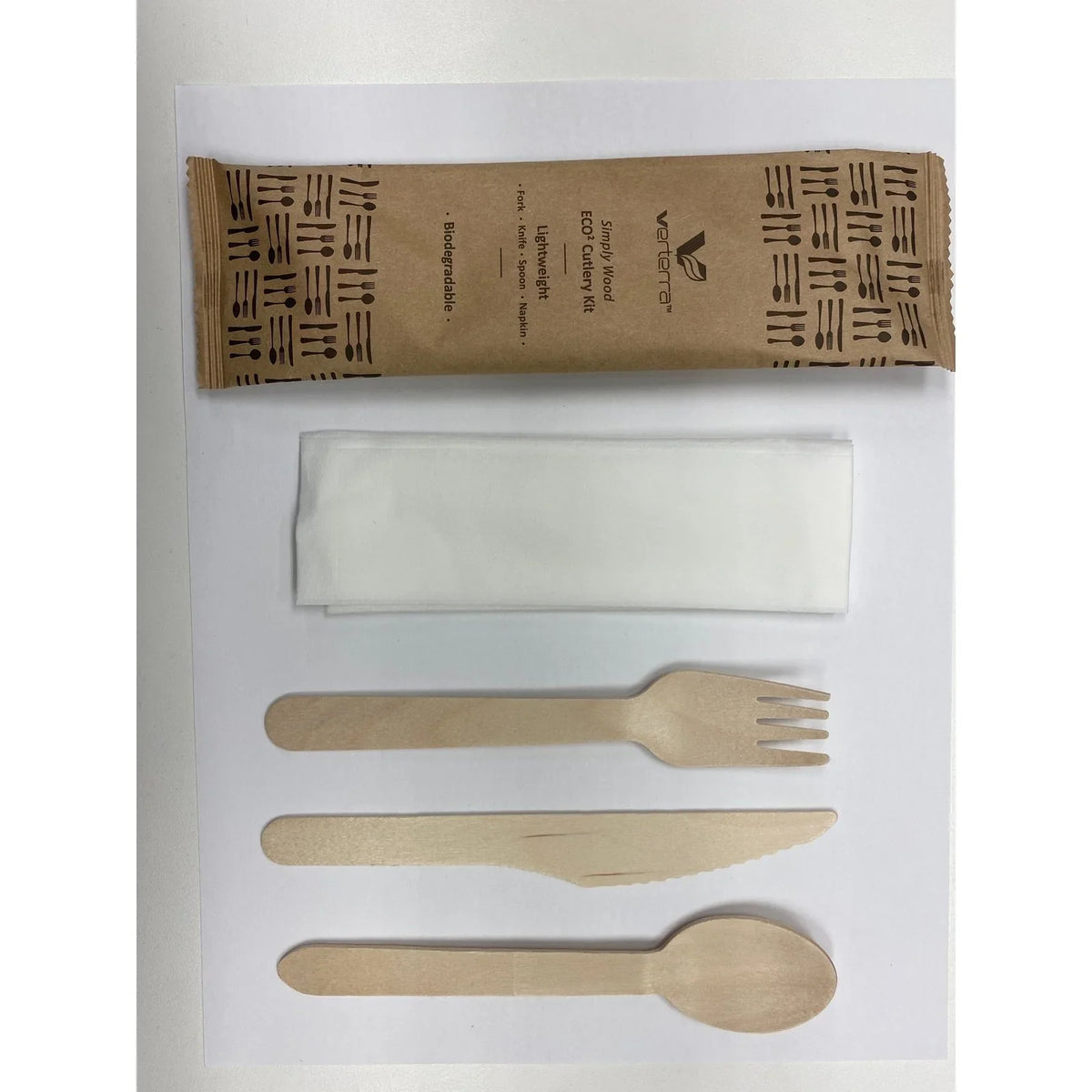 Cutlery Kits, Fork/Knife/Spoon, Lightweight, with Napkin, 1 Each,400 - 1 COUNT