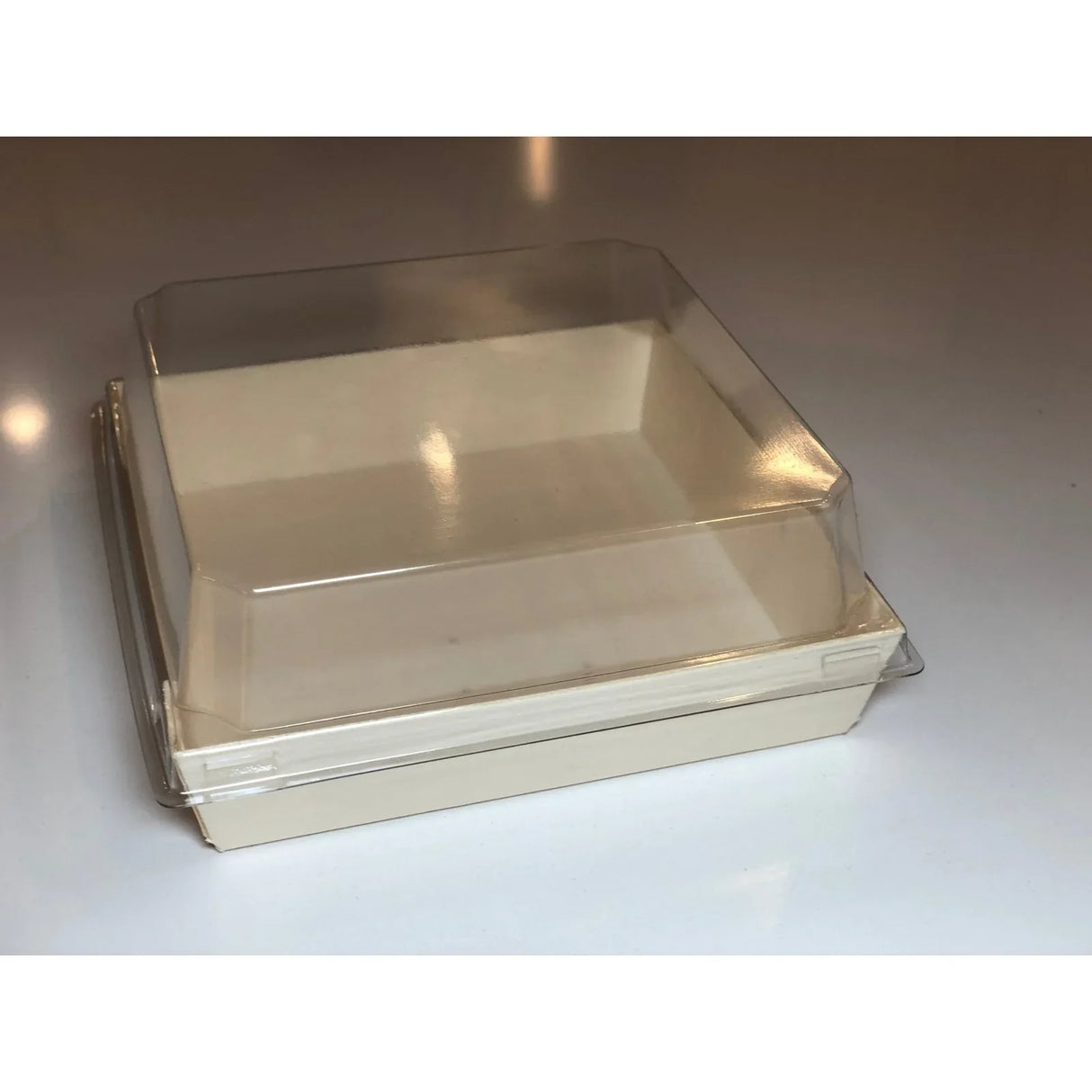 Trays, 4.60 x 4.60 x 1.25 Inch, Wood, Balsa, includes Clear Lid,2 - 50 COUNT