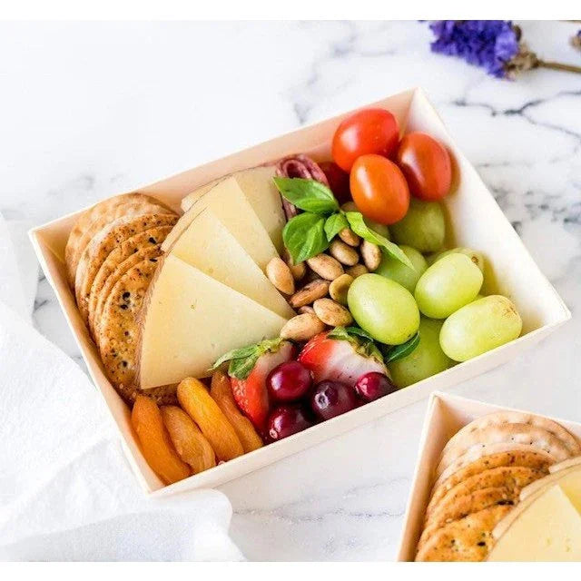 Trays, 7 x 5 Inch, Balsa Wood, with Clear Cover, 1 Each,100 - 1 COUNT