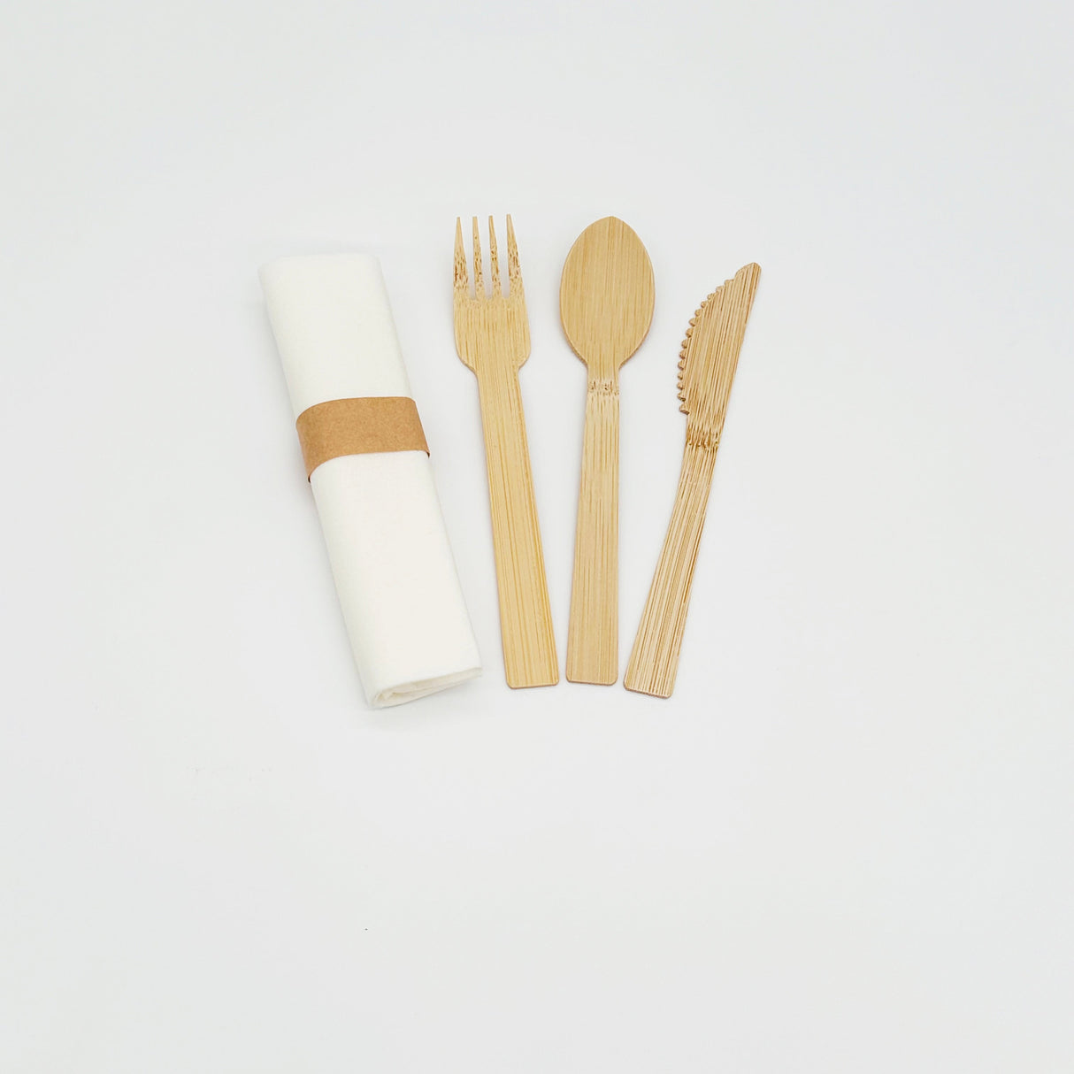 Cutlery Kits, Fork/Knife/Spoon, includes Napkin, Rolled,4 - 50 COUNT