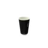 Cups, 4 Ounce, Paper, Black, Rippled-Wall,40 - 50 COUNT