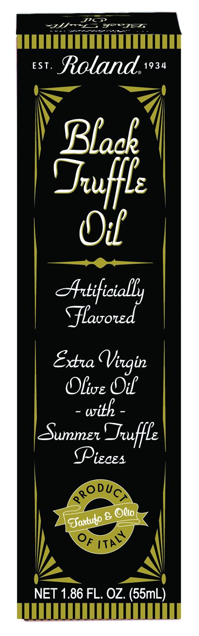 Oil, Olive, Extra Virgin, Black Truffle-Infused, contains Summer Truffle Pieces,12 - 1.86 FLUID