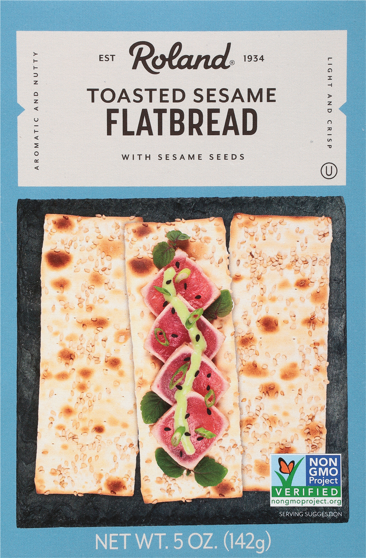 Crackers, Flatbread, Sesame,12 - 5 OUNCE