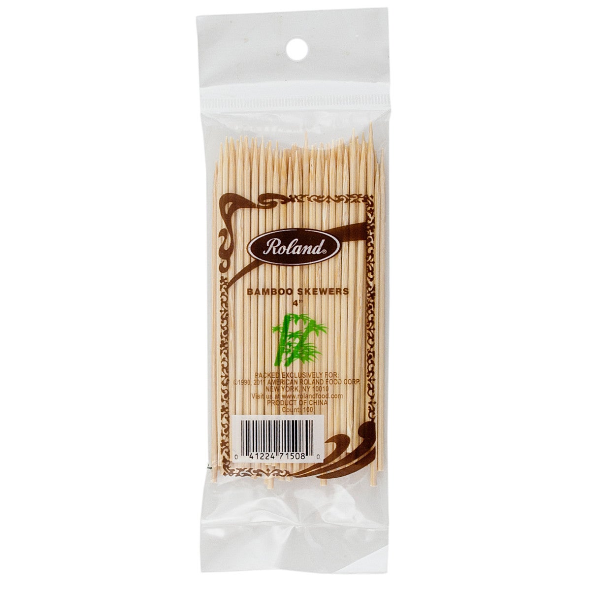 Skewers, 4 Inch, Bamboo, 2 Millimeter Diameter,192 - 100 COUNT
