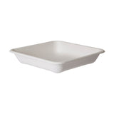 Container, Take-Out, 8 Inch, Paper, Ivory, Square, Sugarcane, Renewable & Compostable,4 - 50 COUNT