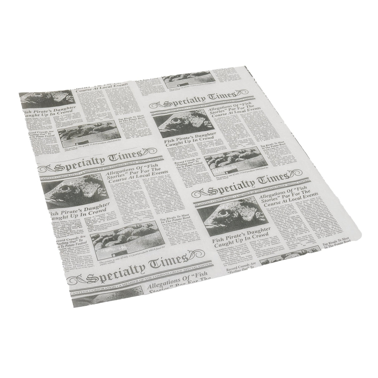 Wraps, Deli, 12 x 12 Inch, Newsprint Design,6 - 1000 COUNT
