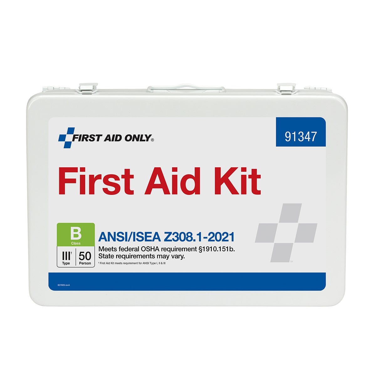 Kit, First Aid, 50 Person, Metal,1 - 210 PIECE