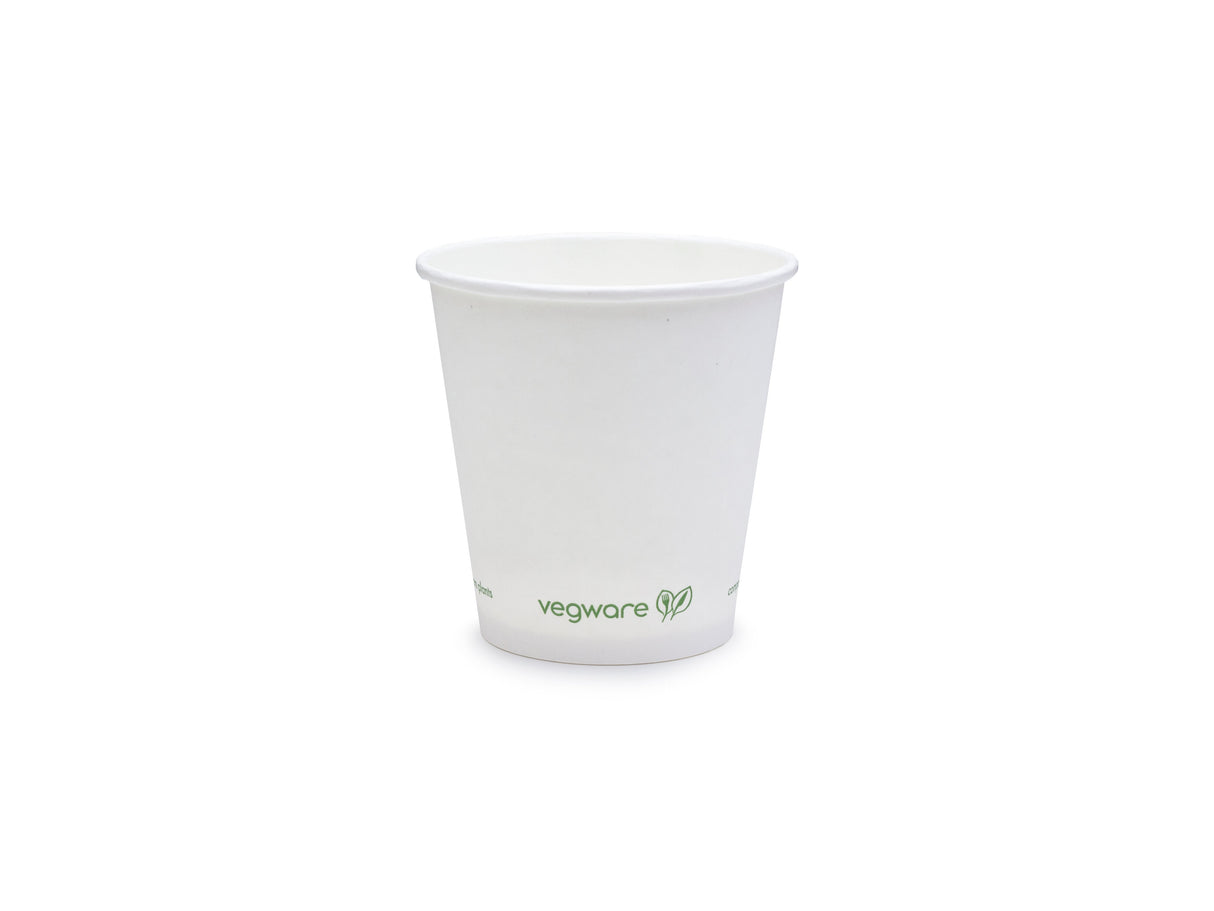 Cups, Hot, 6 Ounce, Paper, White with Green Decor, PLA-Lined,20 - 50 COUNT