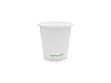 Cups, Hot, 6 Ounce, Paper, White with Green Decor, PLA-Lined,20 - 50 COUNT