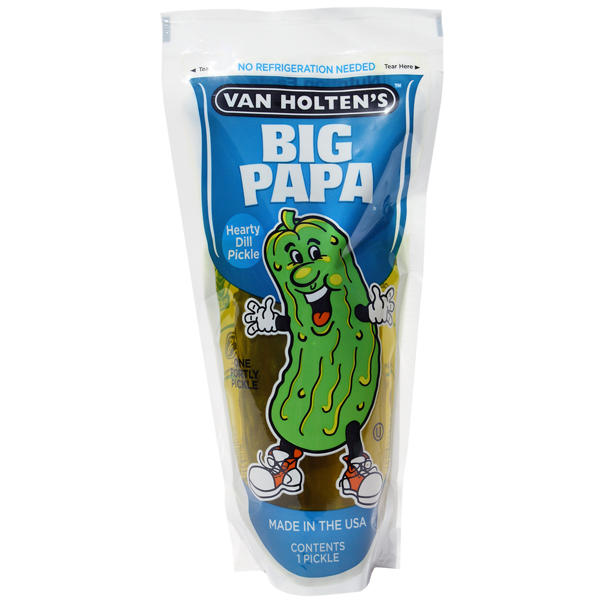 Pickles, Dill, Whole, Big Papa, Single-Serve Pouch,12 - 1 COUNT